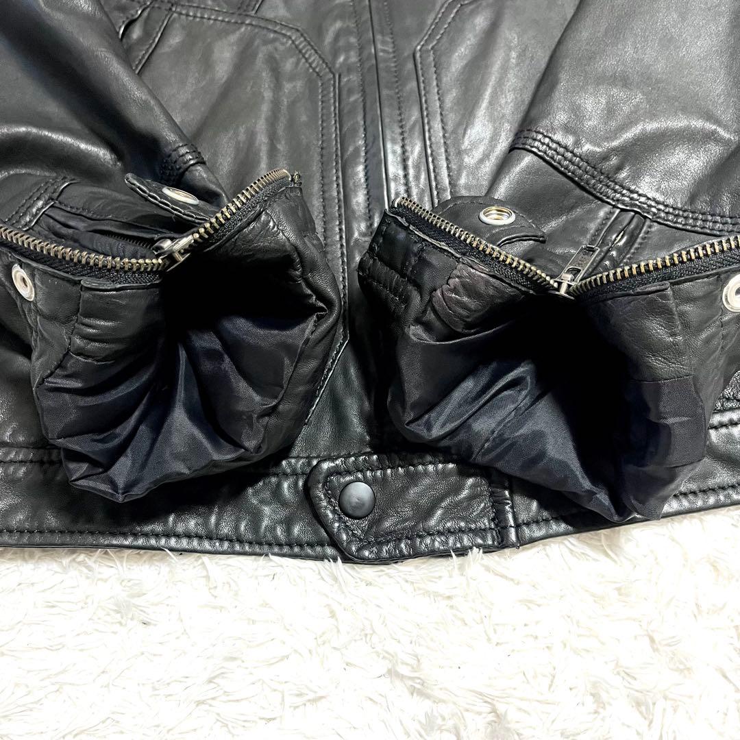 ✨美品✨DIESEL レザージャケット シングルライダース ラムレザー Sサイズ