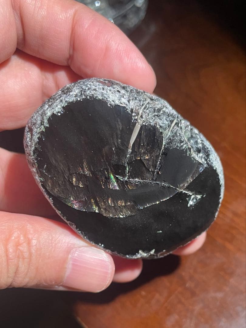 研磨品　十勝石玲瓏　スペシャルゴールデンレインボーオブシディアン