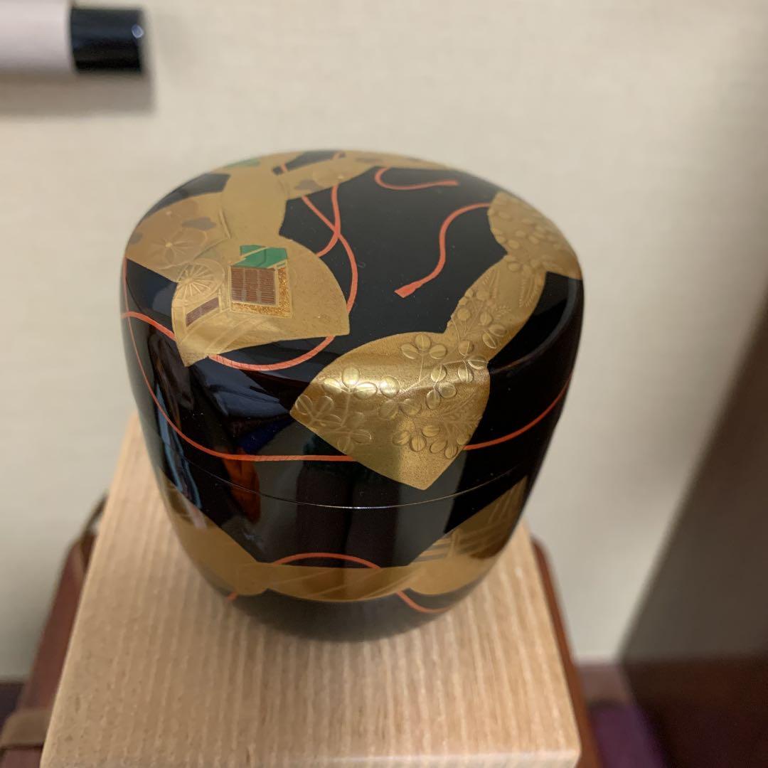 お値下げ　茶道具　輪島塗　若島孝雄作　大棗　鼓