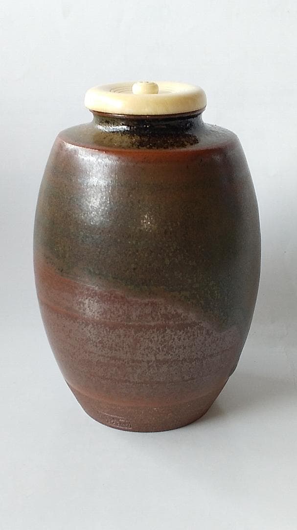 丹波茶入 信水窯 市野信水 作 仕覆 東山裂 共箱 肩衝茶入 茶入 茶道具 美品