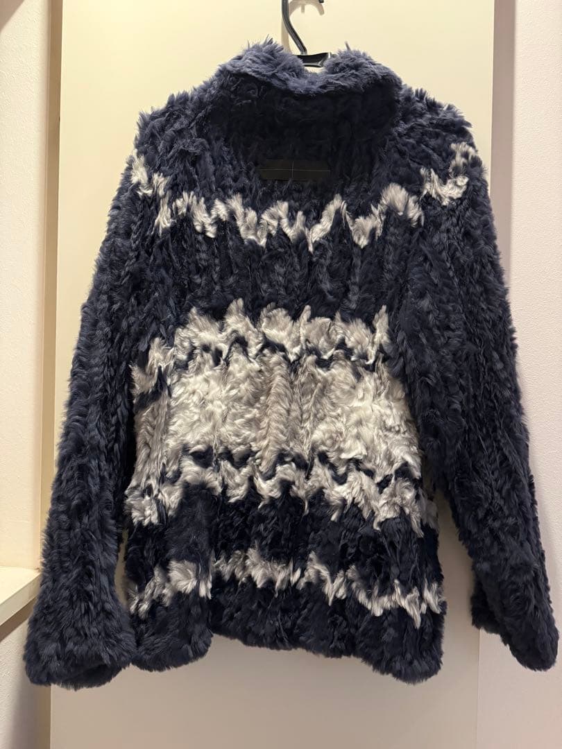 リアルファー（ラビット） ハーフコート XL