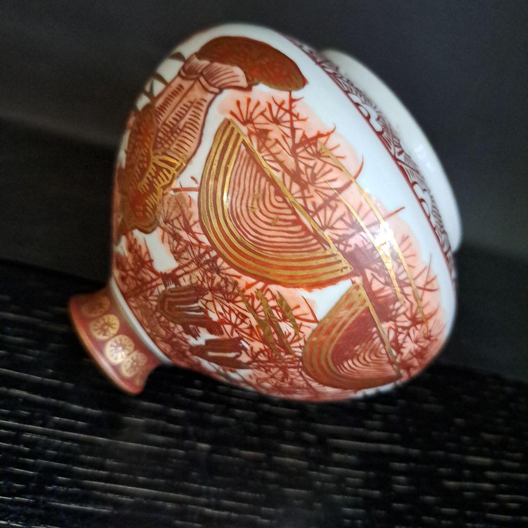 江戸中期　油壺　幻の湖東焼　赤絵金彩人物図　極上