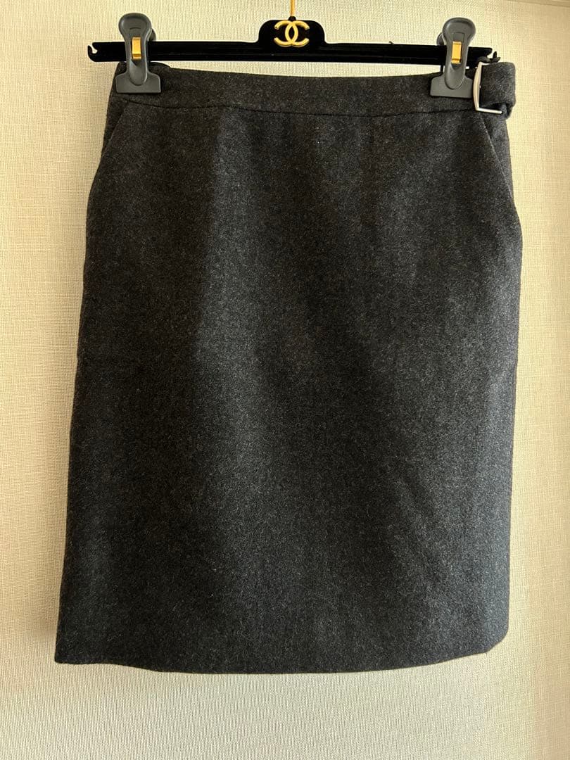 HERMES エルメス　マルジェラ期　膝丈スカート　厚手　34 フランス製