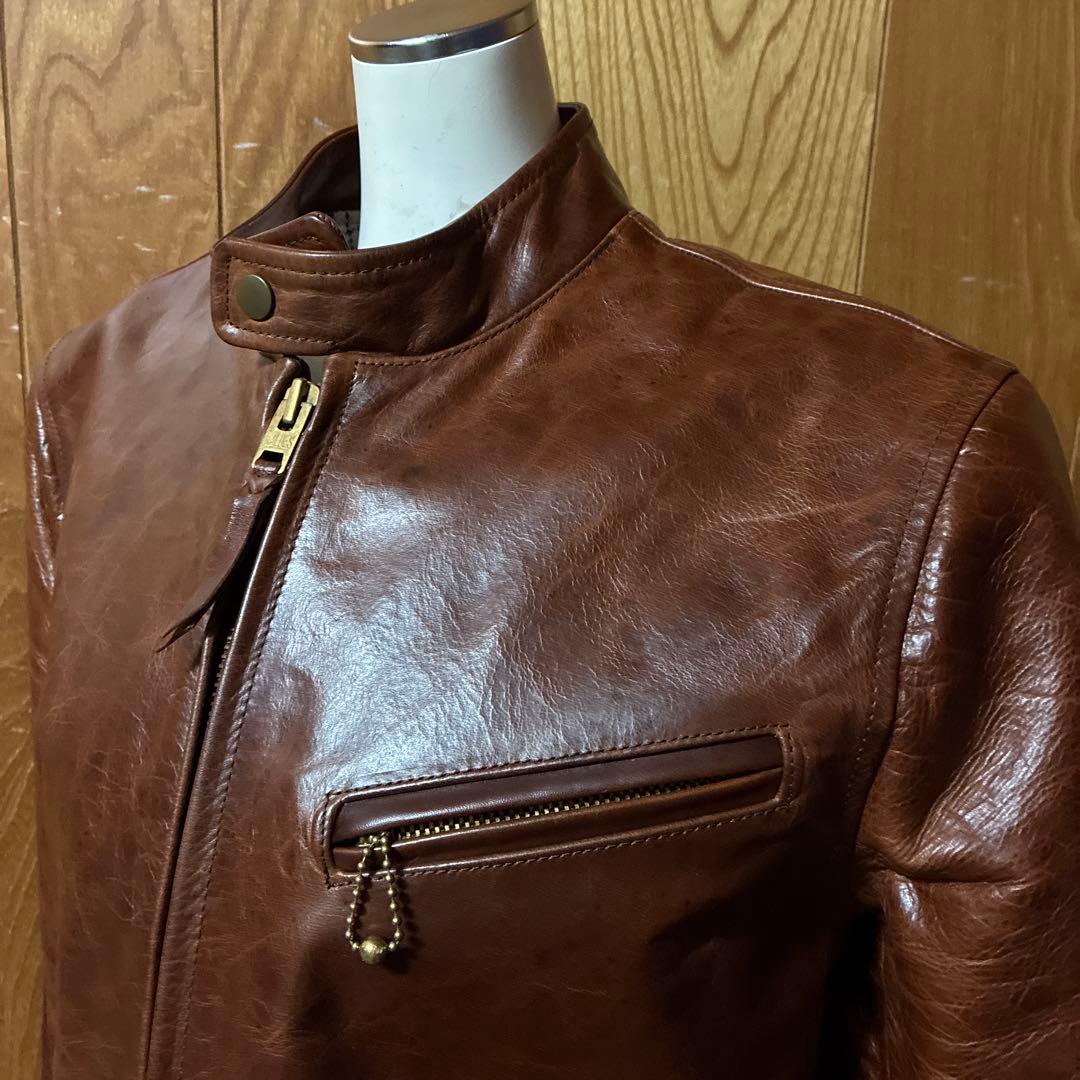 Y2レザー日本製♡馬革　高級　高品質　メンズ　革ジャン　本革ジャケット