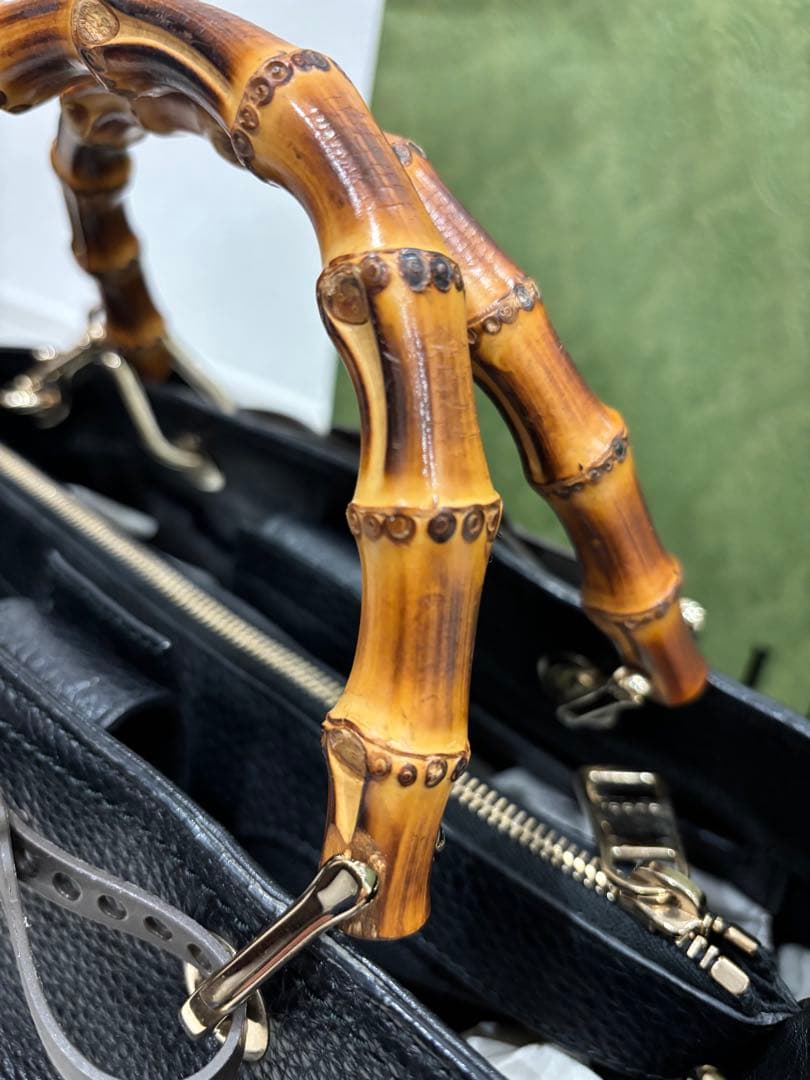 GUCCI グッチ 超美品 バンブー ショッパー 2WAY ハンドバッグ