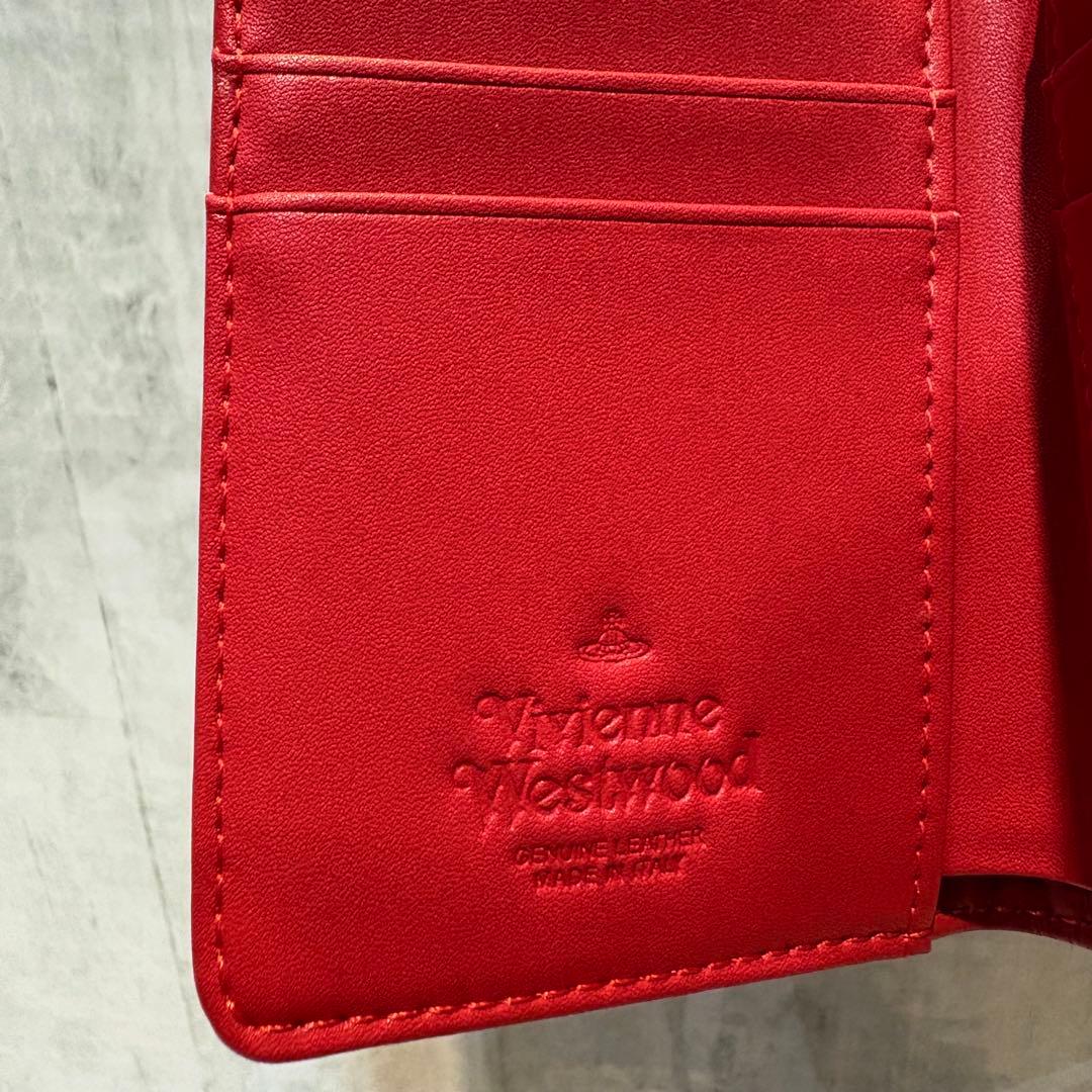 Vivienne Westwood 3つ折り財布 / レッド/シルバー金具付き