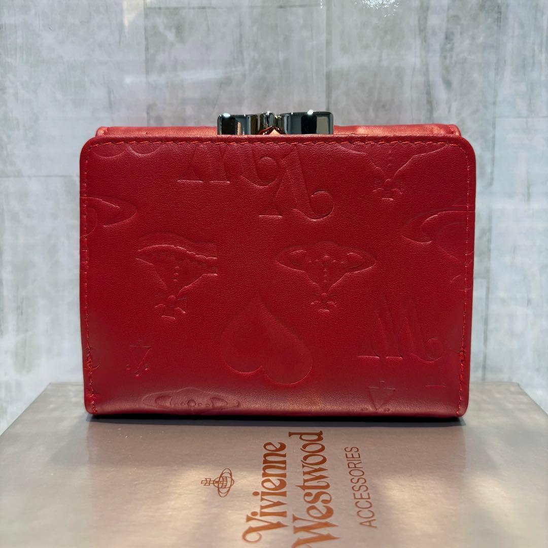 Vivienne Westwood 3つ折り財布 / レッド/シルバー金具付き