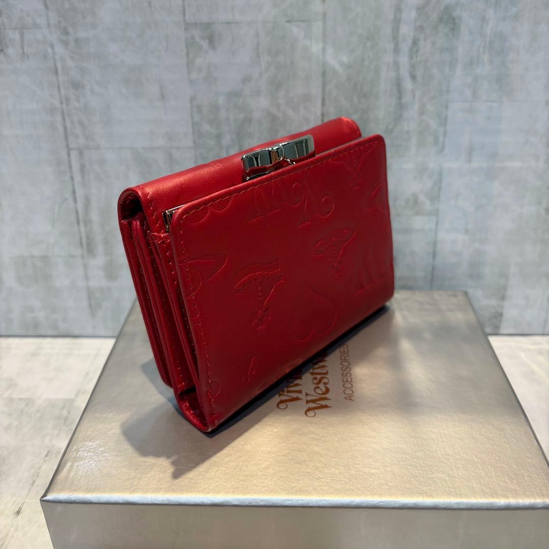 Vivienne Westwood 3つ折り財布 / レッド/シルバー金具付き