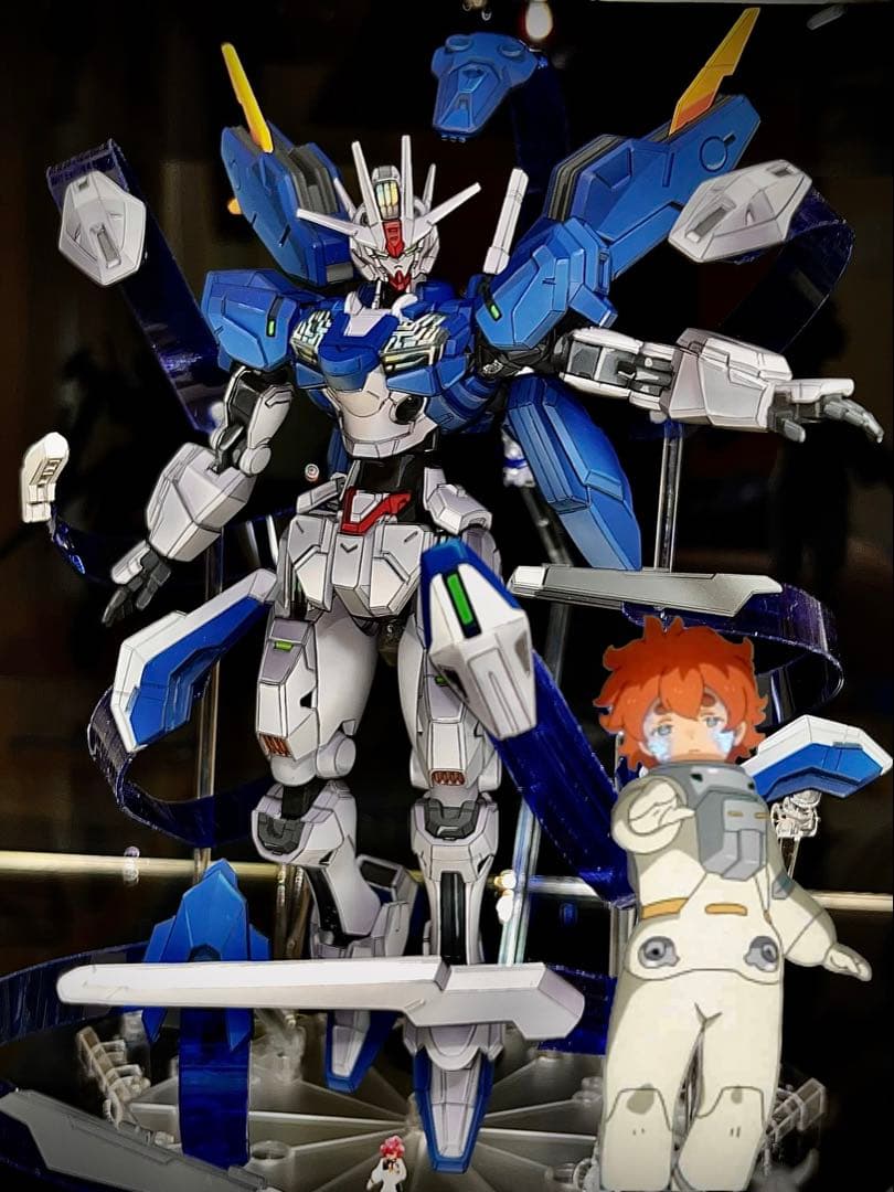 アニメ塗装　水星の魔女　ガンダム　HGエアリアル　ガンプラ