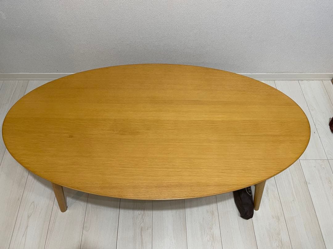 【美品】楕円形テーブル 北欧デザイン こたつフラットヒーター付き