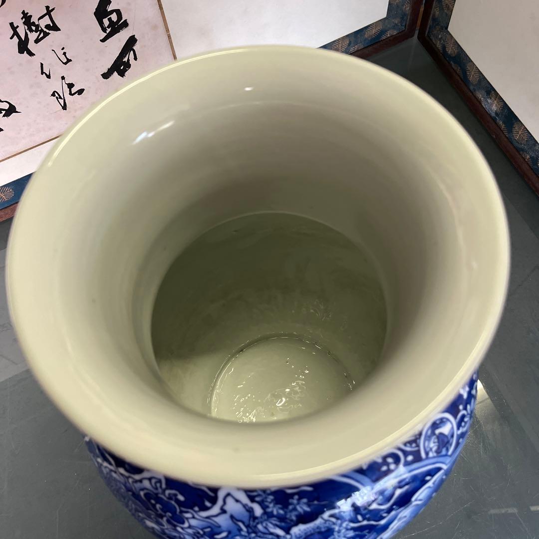 平戸三川内焼　裕祥窯　染付大花瓶