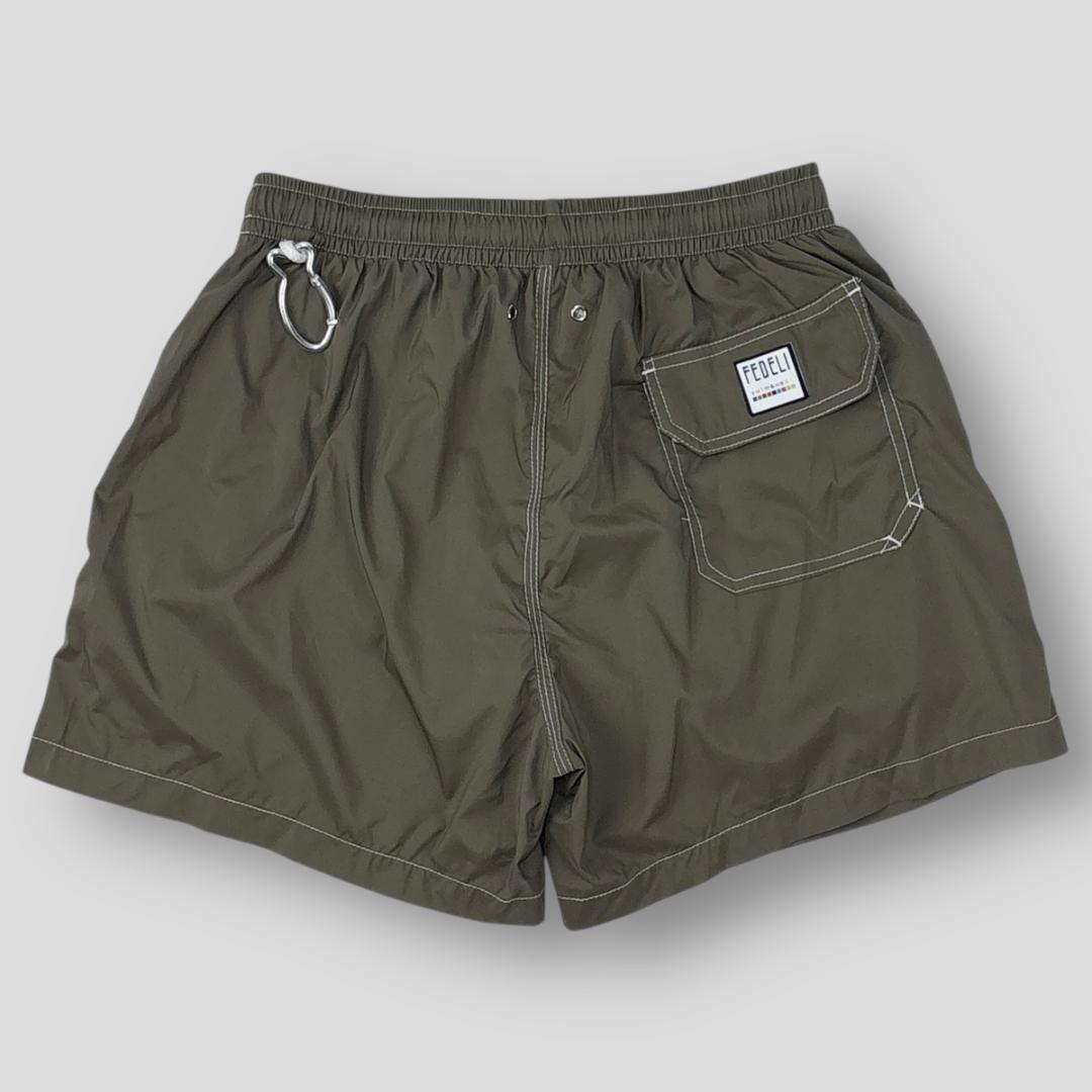 新品 FEDELI フェデーリ Madeira スイムショーツ S 水着 カーキ