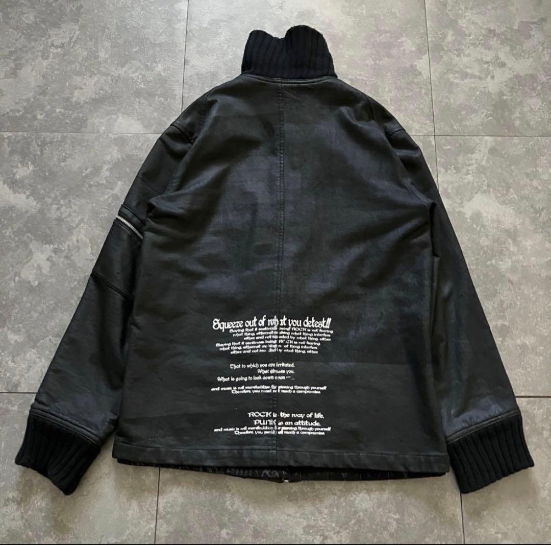 最終値下げy2k ダークウェア opium ジャケット ブルゾン h.naoto