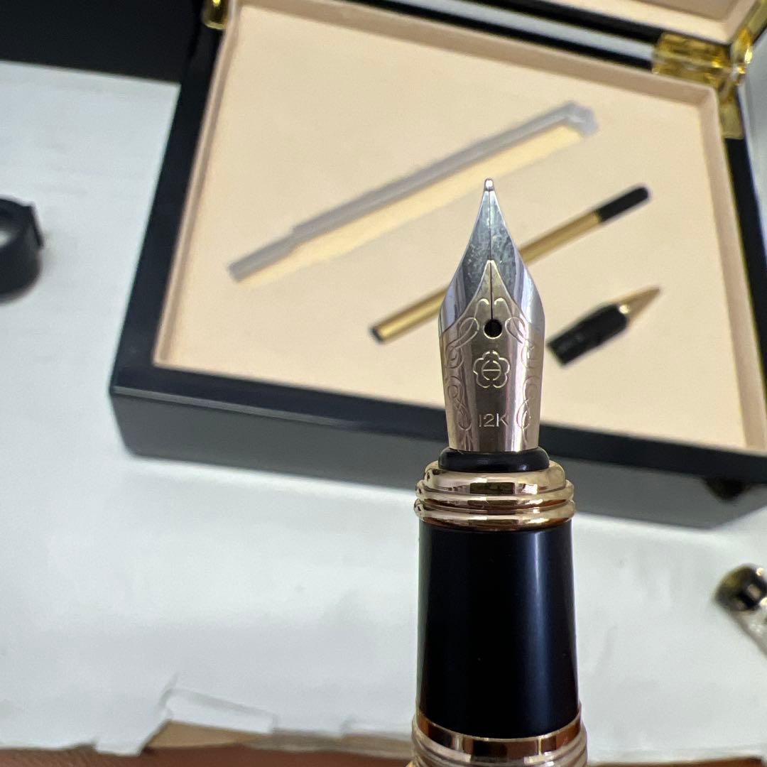 英雄（ＨＥＲＯ） ローラーボール 兼用 万年筆 木製箱付　12ｋ