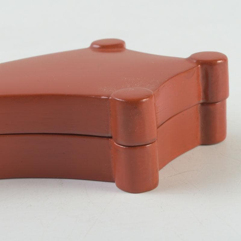 茶道具　塗師　橋口宗榮作　朱塗　丁字香合　共箱　V　9332