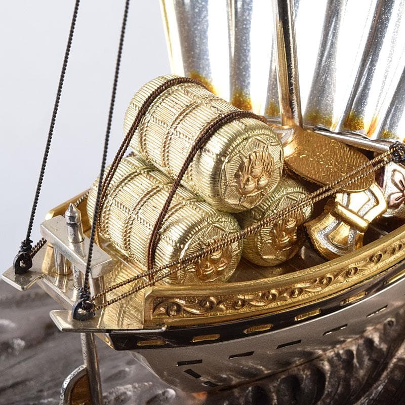 関武比古造　銀製　STERLING960刻印　宝船　約124g　D　R8728