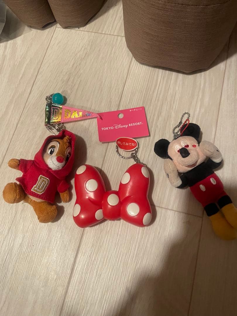 ディズニー　キーホルダー　ミッキー　チップ　デール　廃盤　レア　ぬいぐるみ