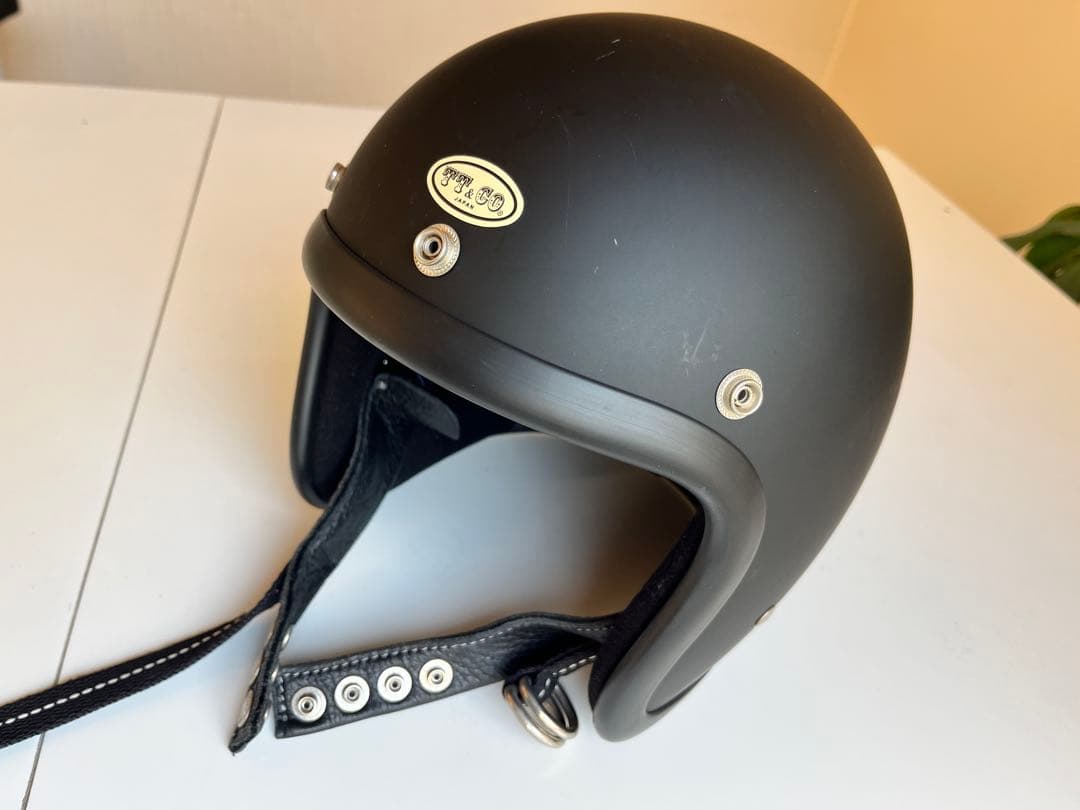 【正規品】TT&CO. 500TX 本革Wストラップ ジェットヘルメット