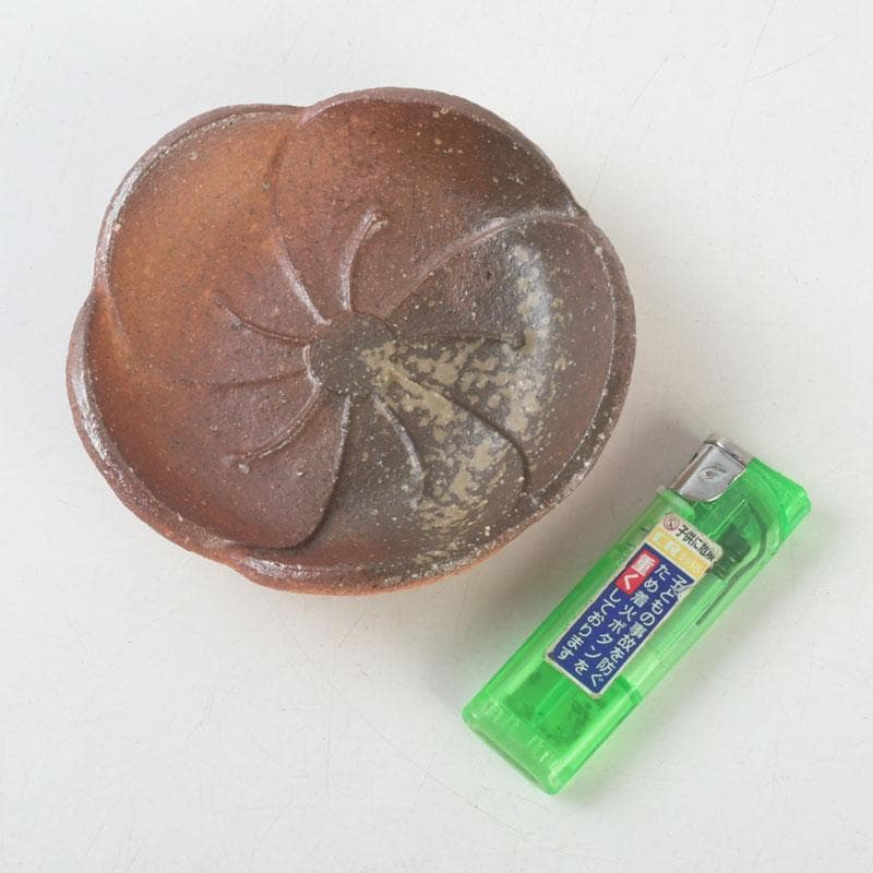 茶道具　信楽焼　高橋楽斎造　ネジ梅　小皿　五客　共箱　V　9662