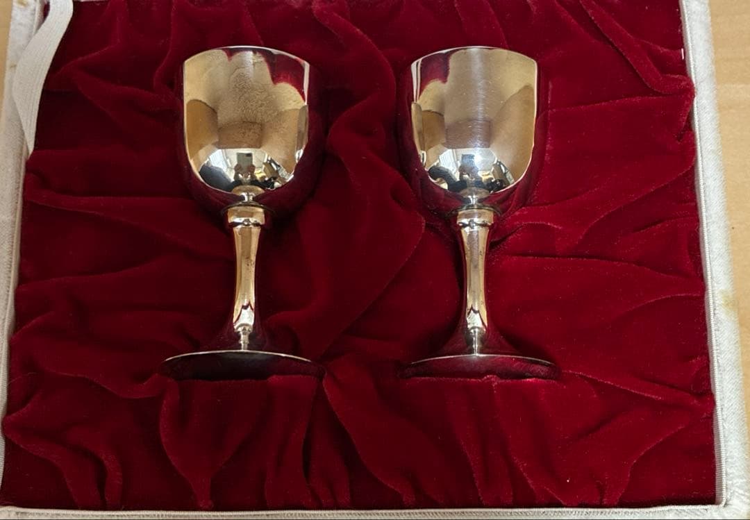 ク*コ様 松田聖子 神田正輝 結婚式 婚礼 引き出物 大淵銀器 銀杯 レア　逸品