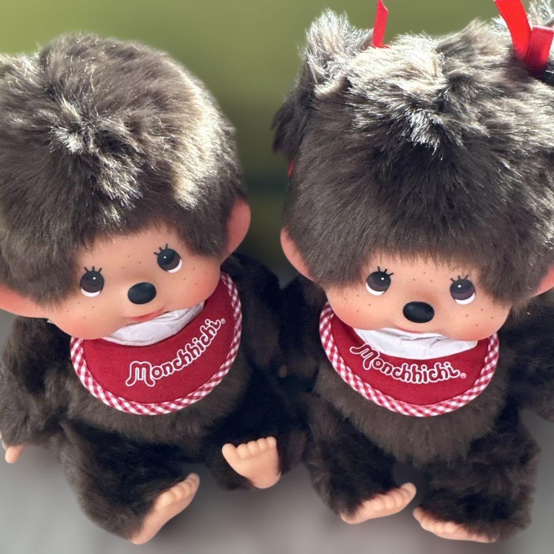 O モンチッチ プレミアムスタンダード M ブラウン ペアで座り