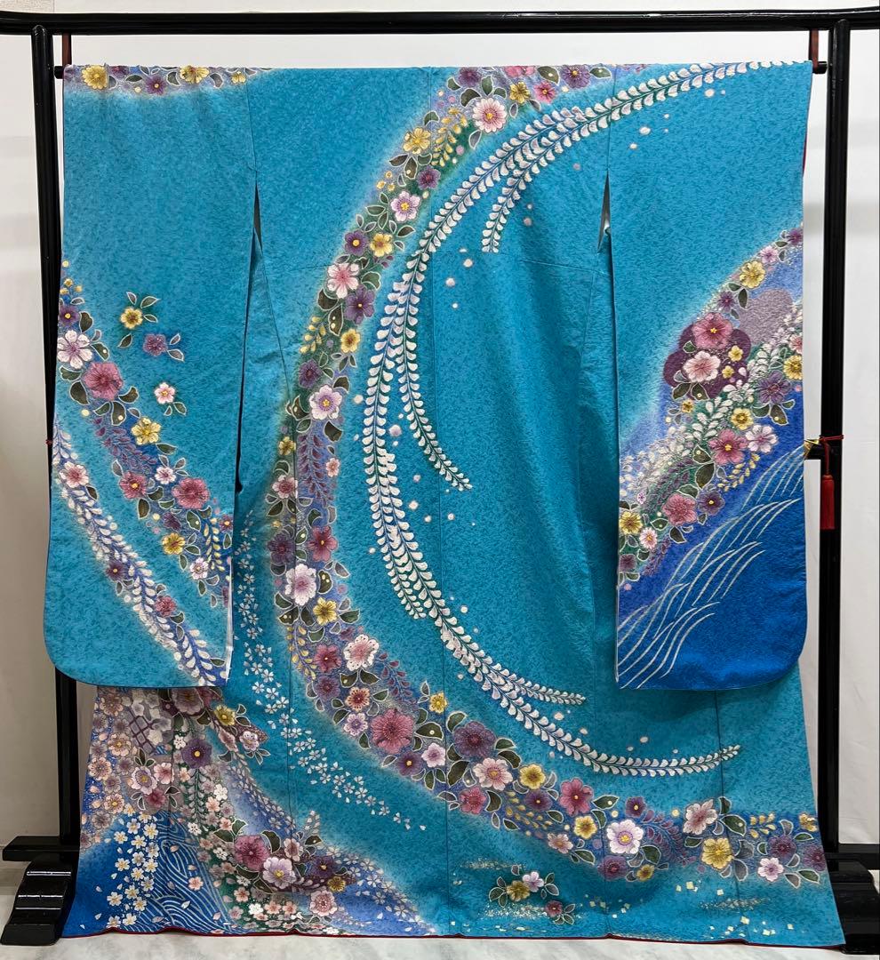 振り袖　フルセット　別誂長襦袢付　成人式　 金彩加工　刺繍入り　辻ヶ花 622