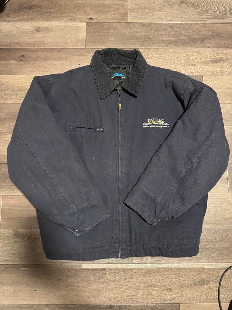 ダックジャケット　古着　ネイビー　L ブルゾン