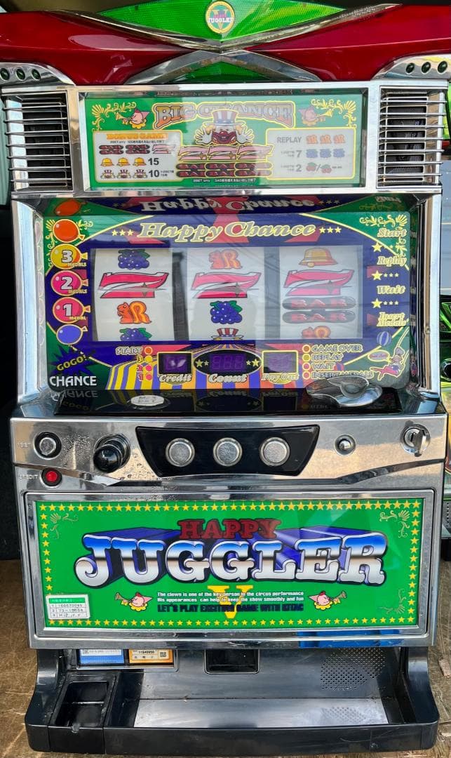 パチスロ実機　ハッピージャグラーＶⅡＫＫ　不要機ボリューム調整付