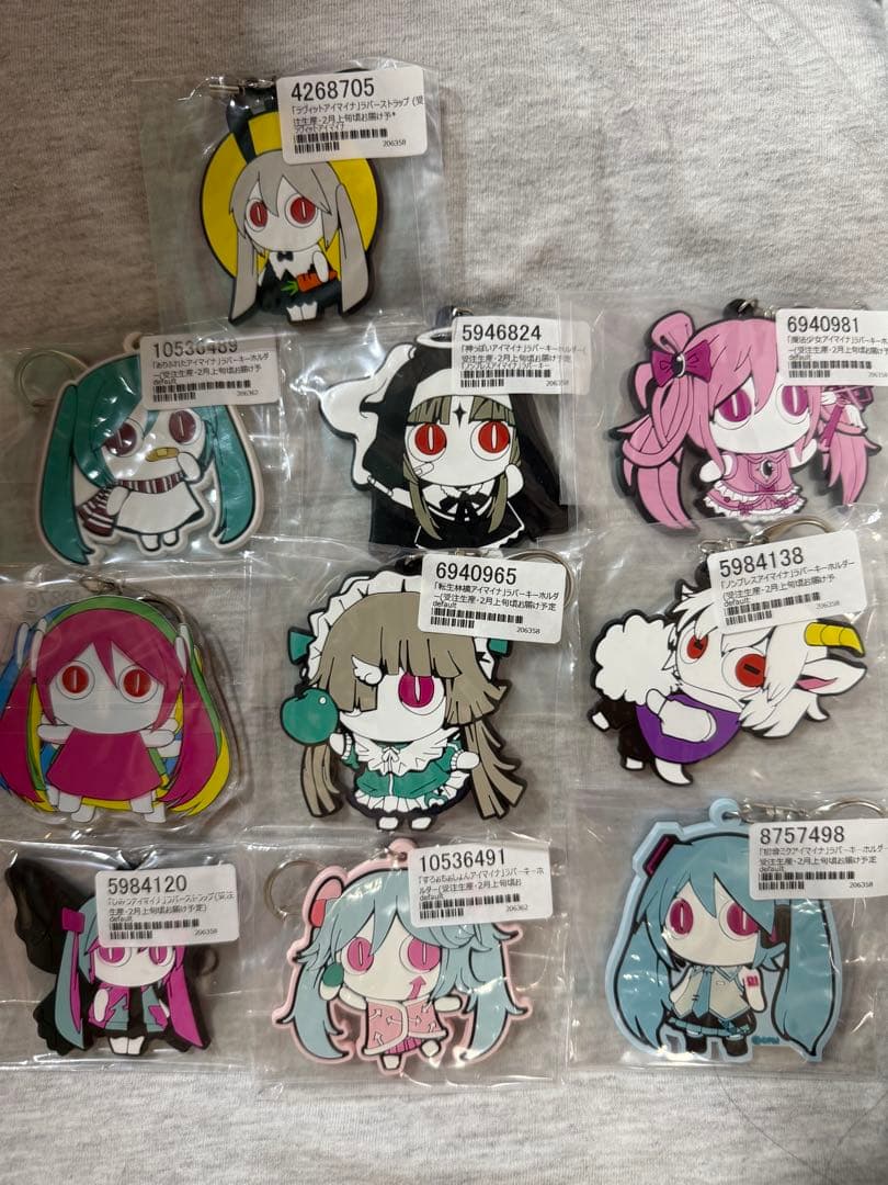 ピノキオピー アイマイナ ラバーキーホルダー 初音ミク 10点