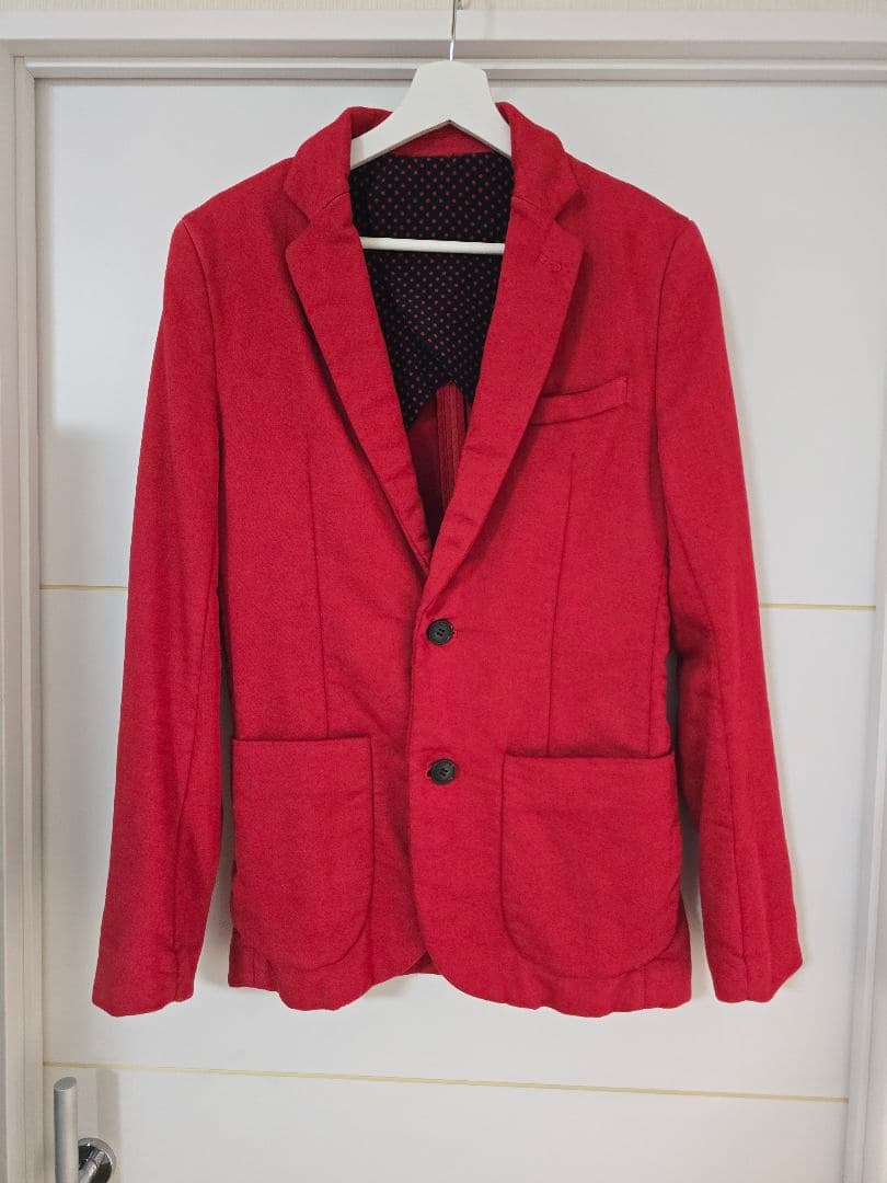 未使用品 1piu1uguale3 赤 JKT IV 46 希少 カッコ良い