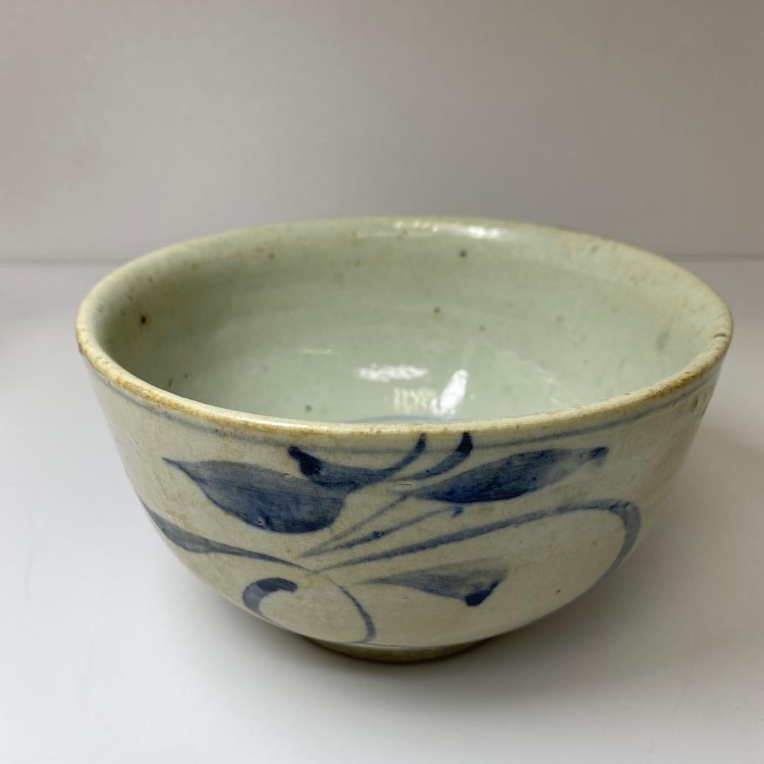 李朝　染付　草花文　鉢　合箱　トヒチル　東さ7-0428①