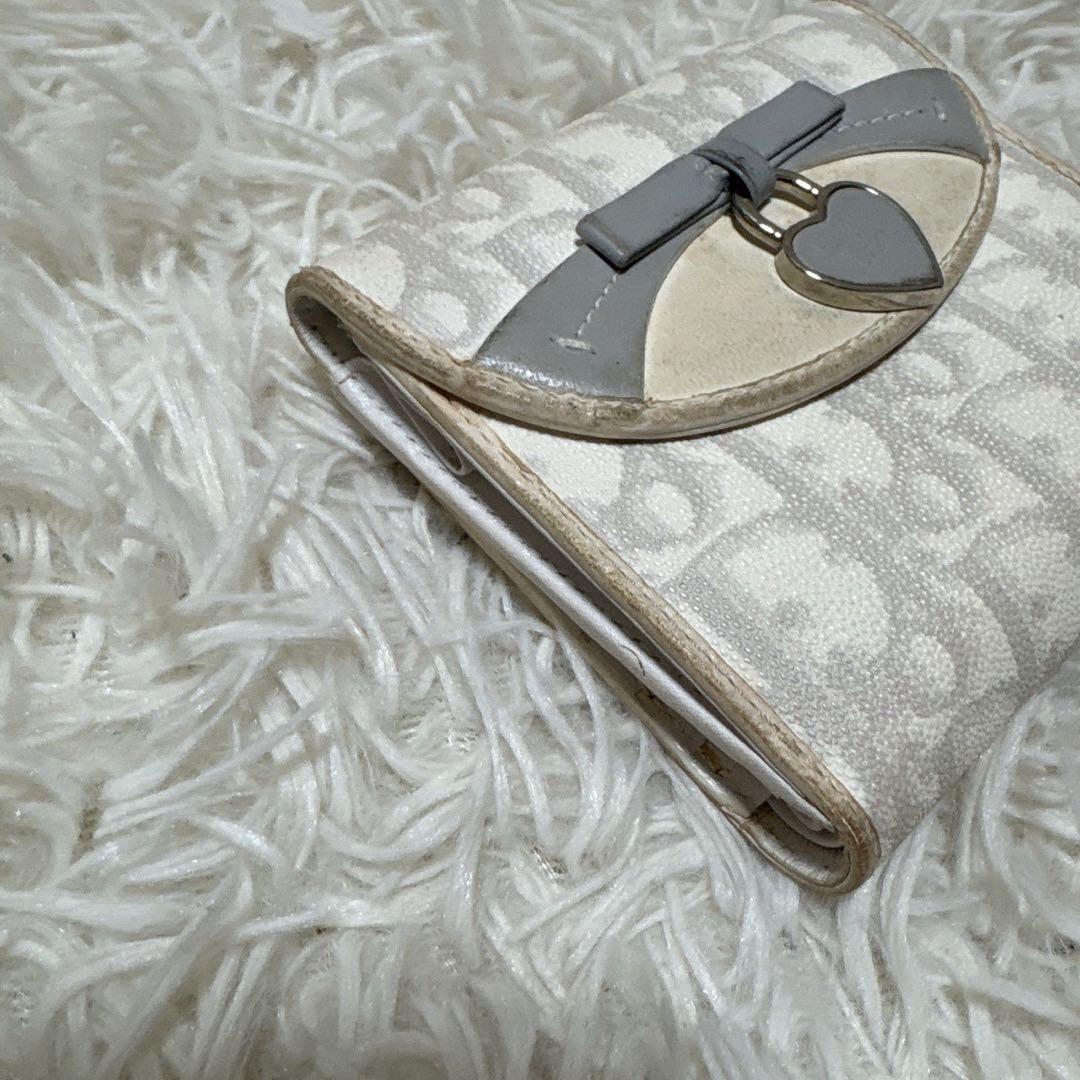 クリスチャンディオール　折財布　トロッター柄　ハート