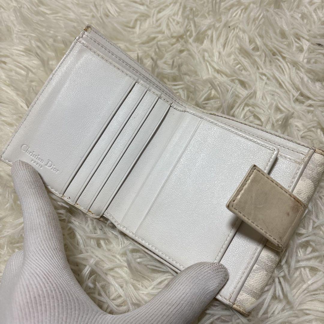 クリスチャンディオール　折財布　トロッター柄　ハート