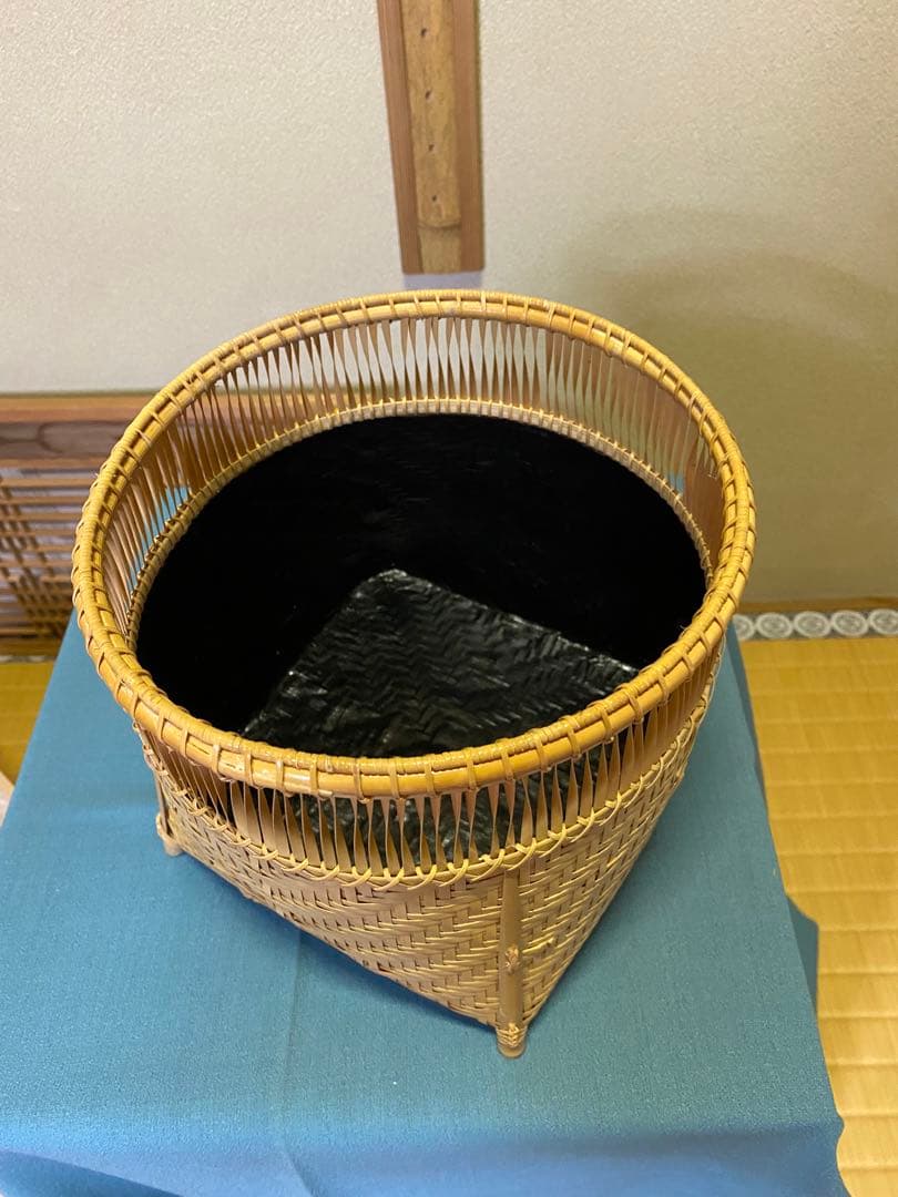 茶道具/炭斗（炭取・すみとり） 清風篭炭斗 淡々斎好写 和田菁竺 共箱