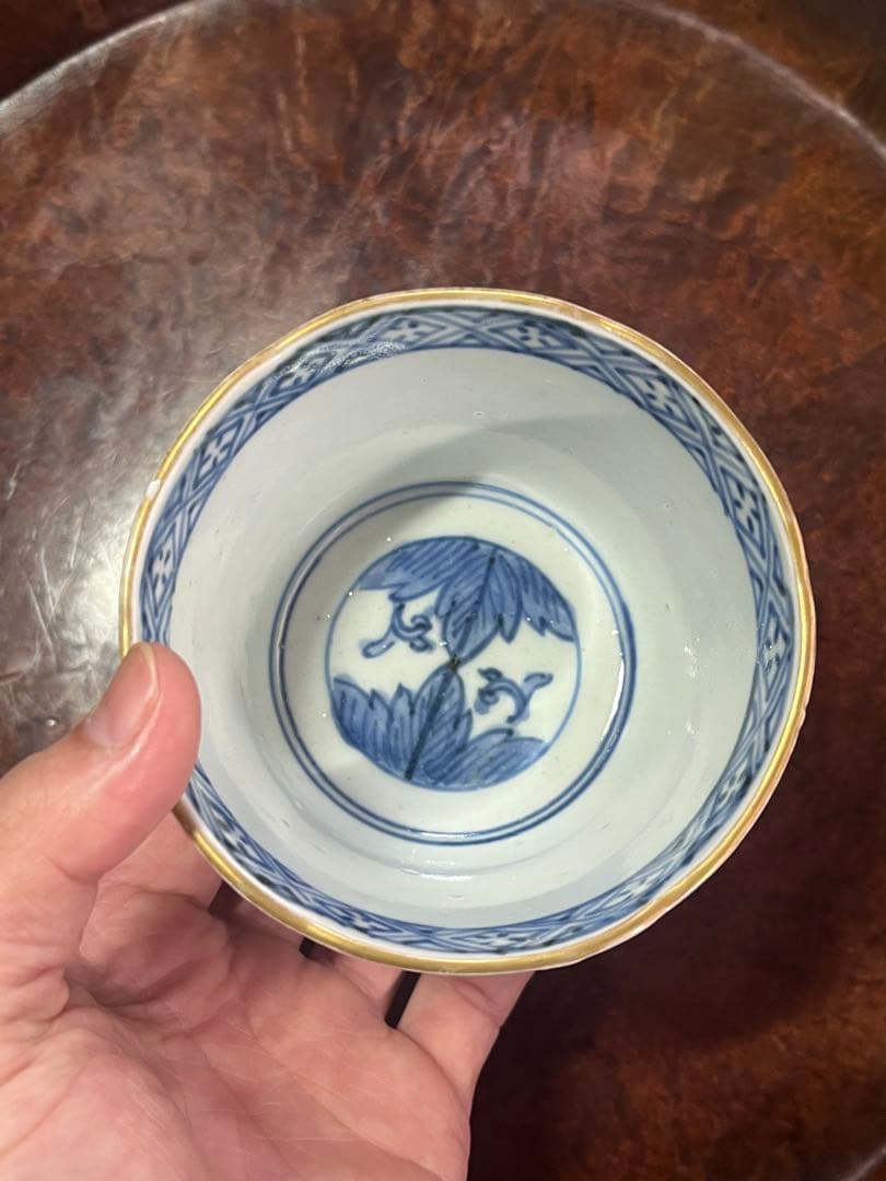 蕎麦猪口　そばちょこ　色絵　大振り　そば猪口　古伊万里　民芸　民藝　くらわんか