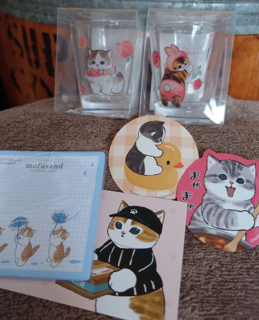 mofusand ミニグラス2種類 ノベルティセット モフサンド