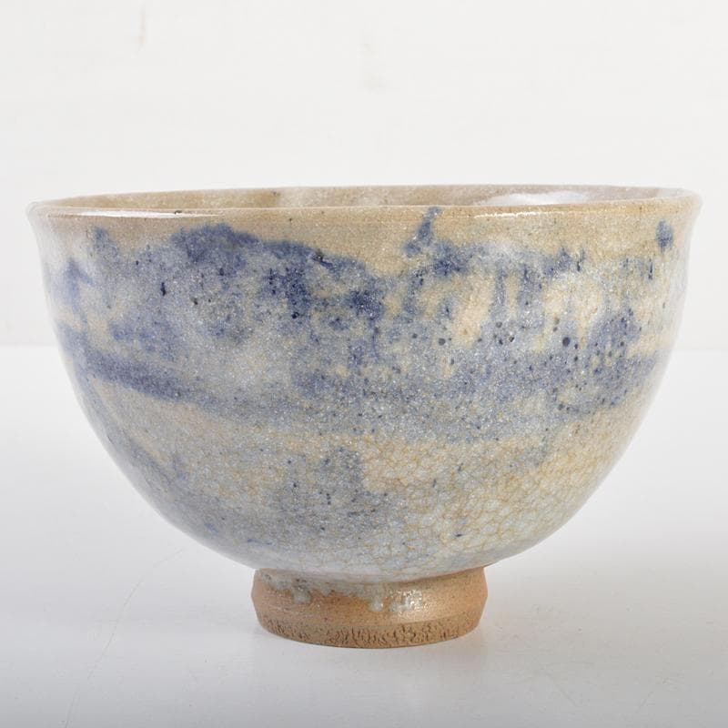 茶道具　京焼　清水六兵衛造　山水文　茶碗　共箱　D　R6713