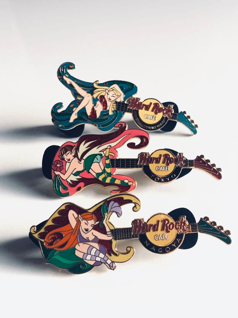 ハードロックカフェピンバッジ(妖精fairy) 6店舗セット(希少品)No.57
