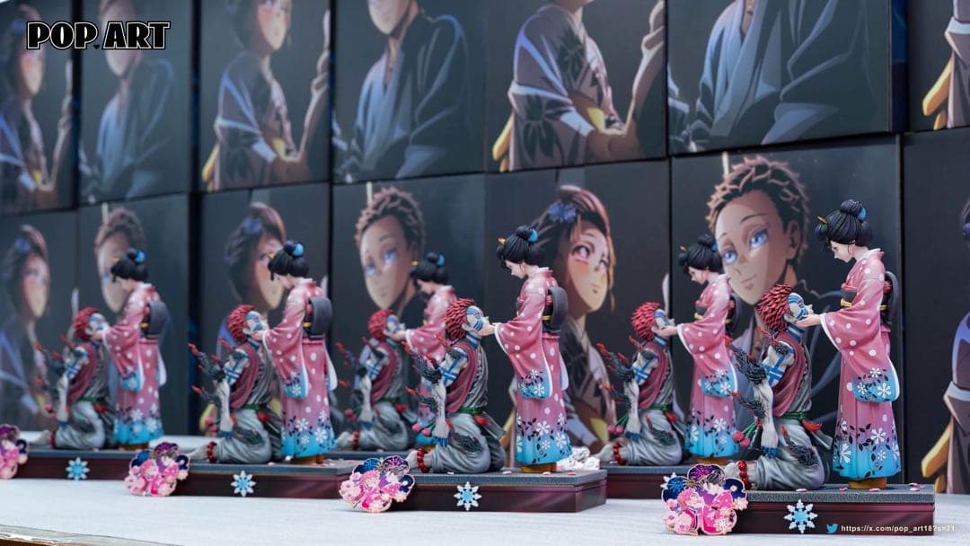 太郎鬼滅の刃　猗窩座と恋雪　ガレージキット　フィギュア