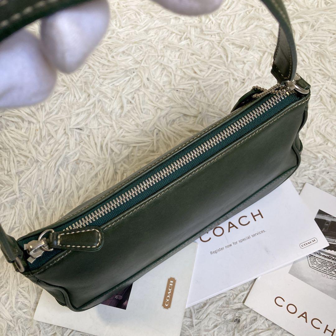 極美品 vintage coach old accessory porch 緑