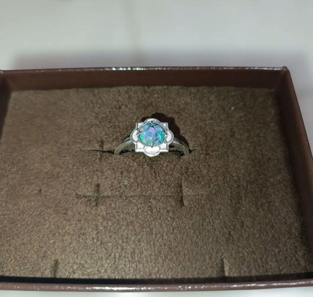 agateモザイクオパールSV925リング