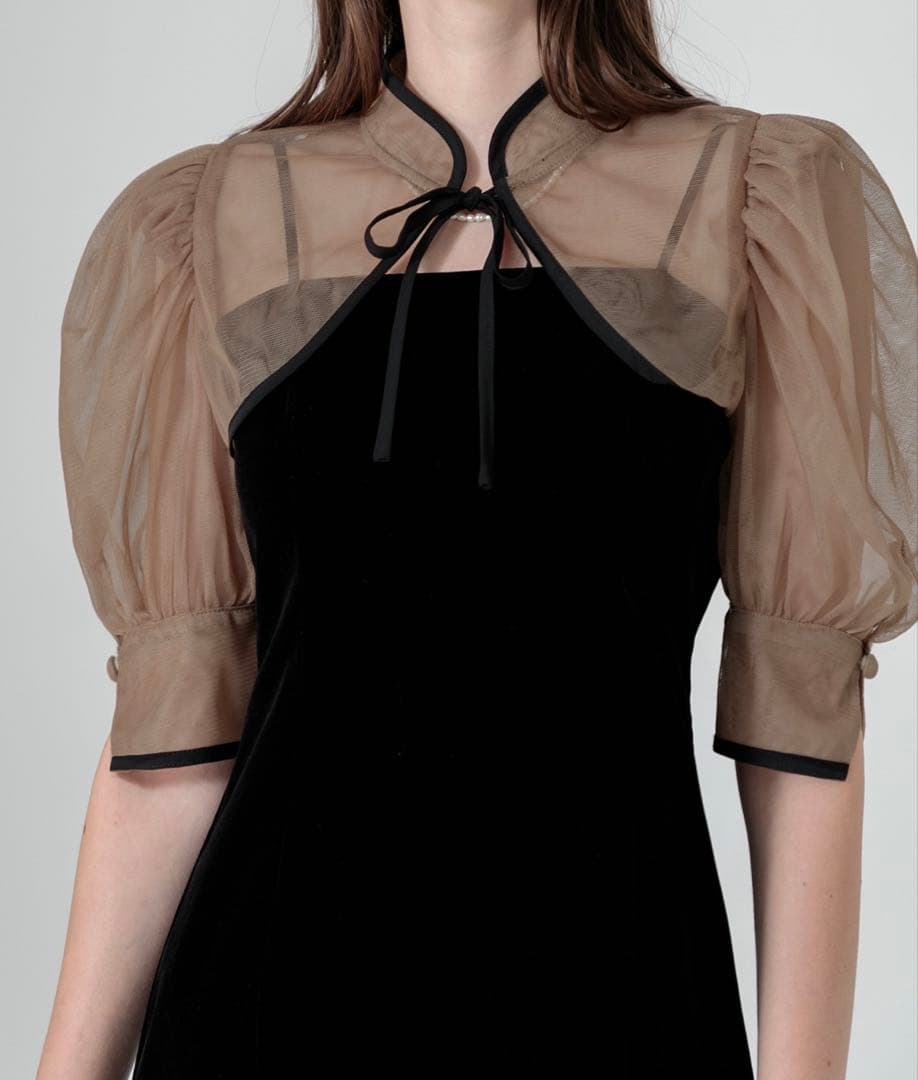 【LEJA】花柄ボレロマーメイドワンピースセットアップロングワンピースドレス