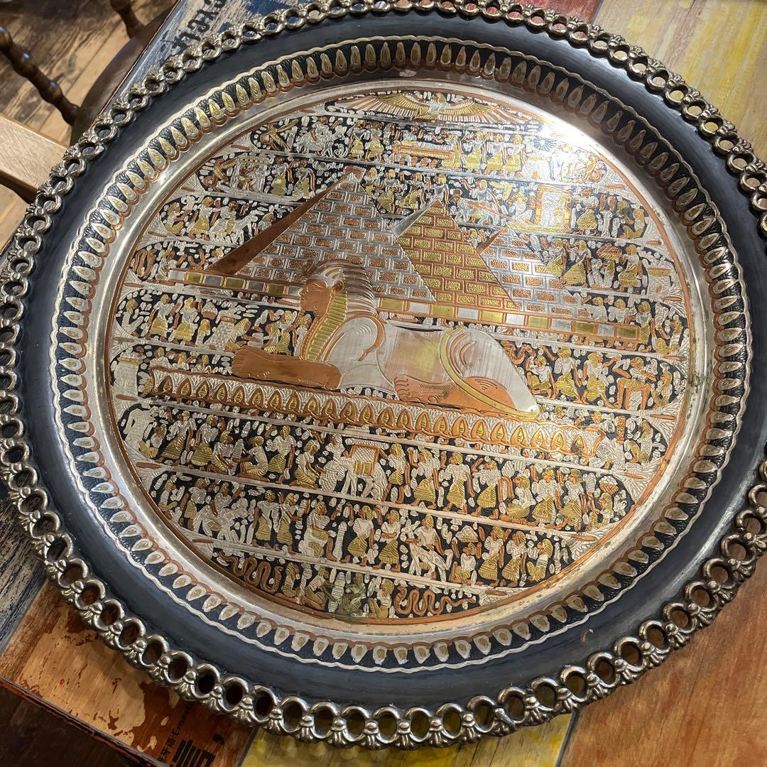 古代エジプト絵　お盆