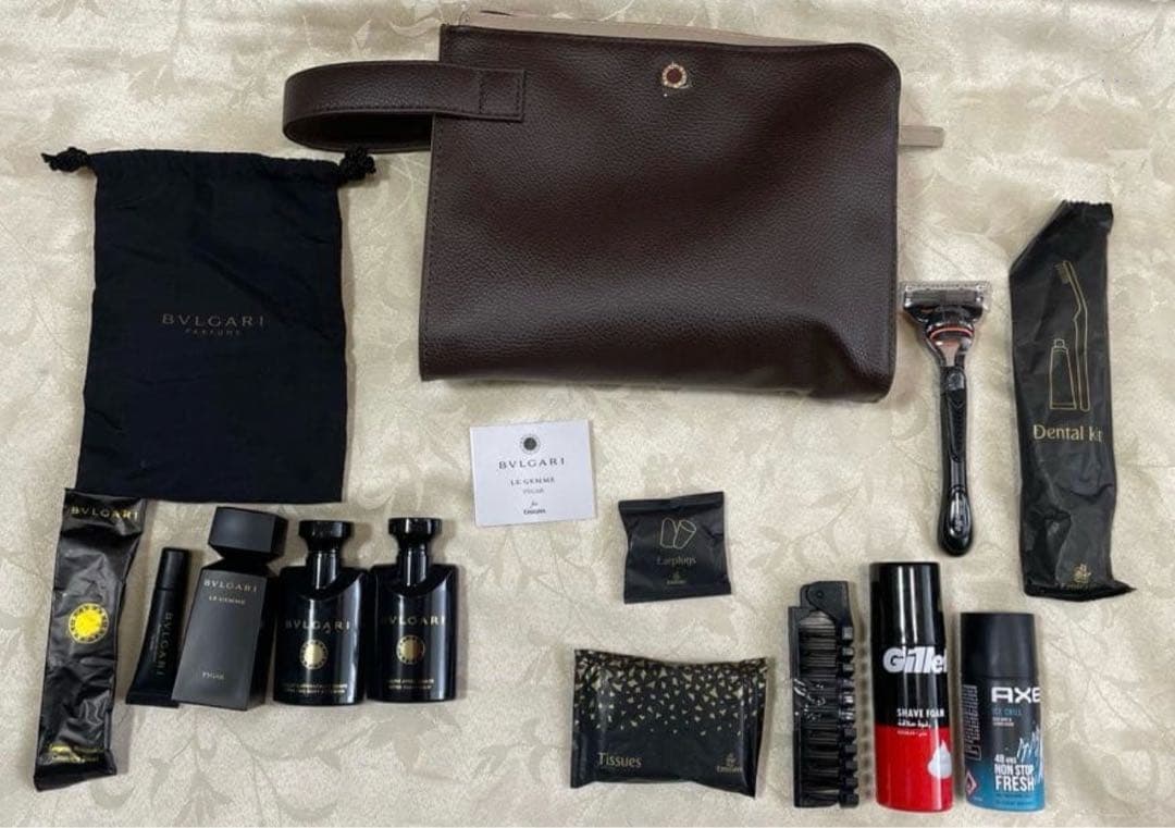 エミレーツ航空ファーストクラス アメニティBVLGARIブルガリ男性用