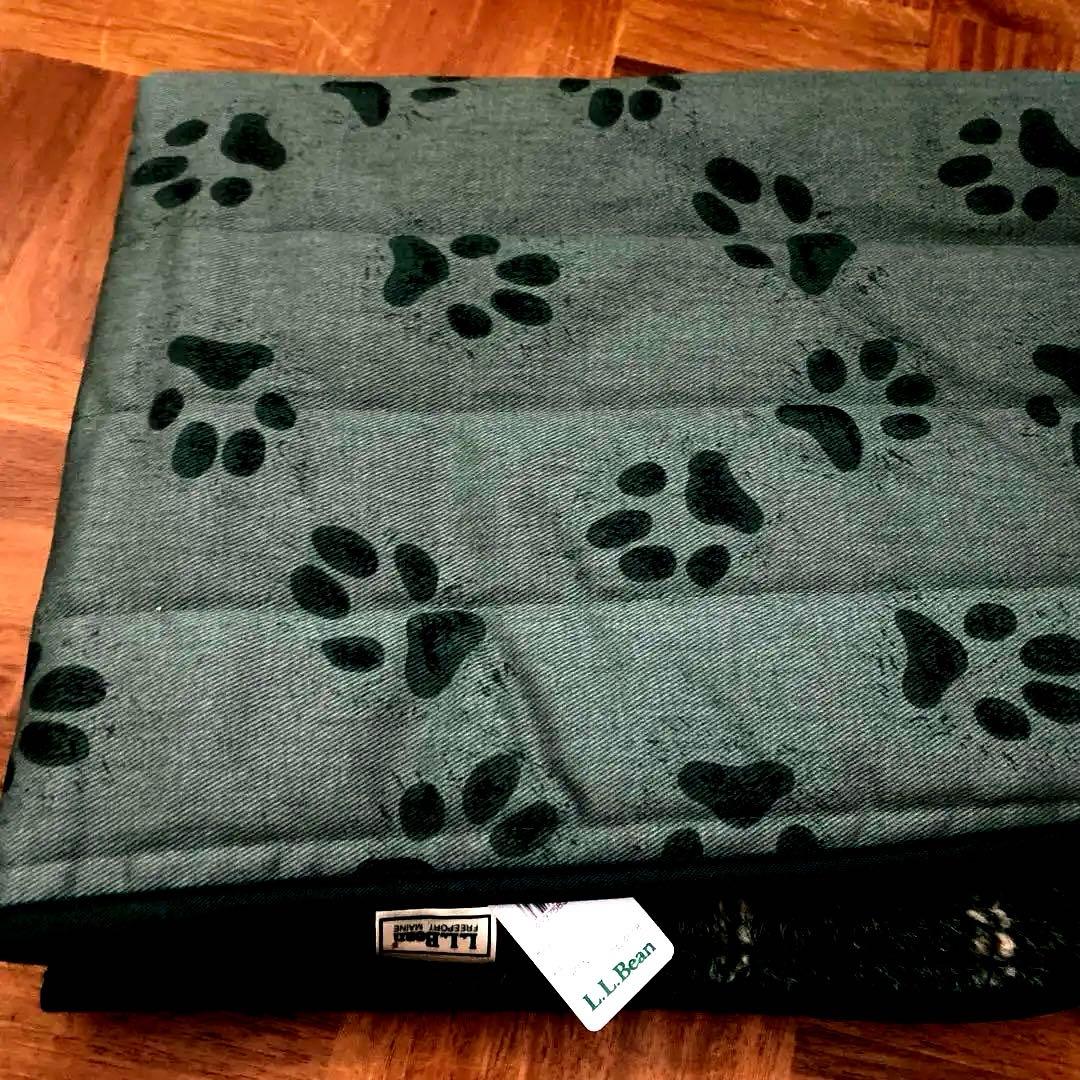 未使用 80's 90's L.L. Bean エルエルビーン 足跡柄 マット