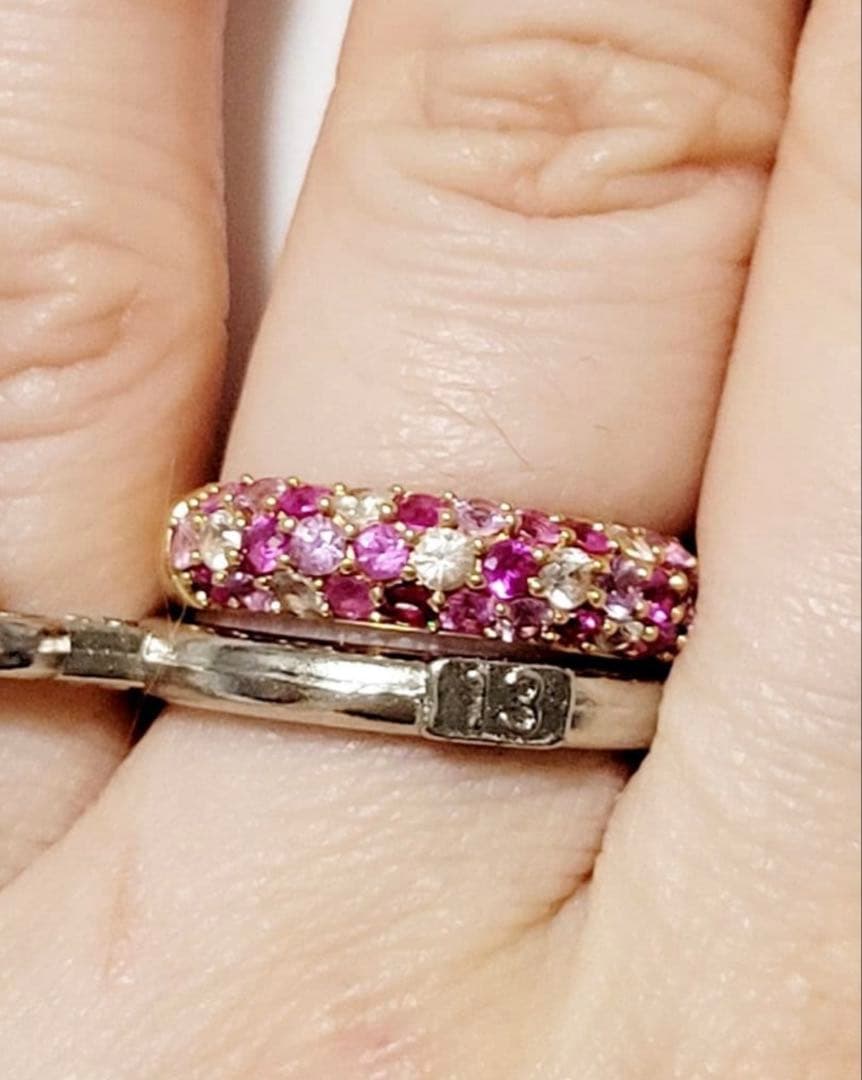 K18 サファイアリング 13号