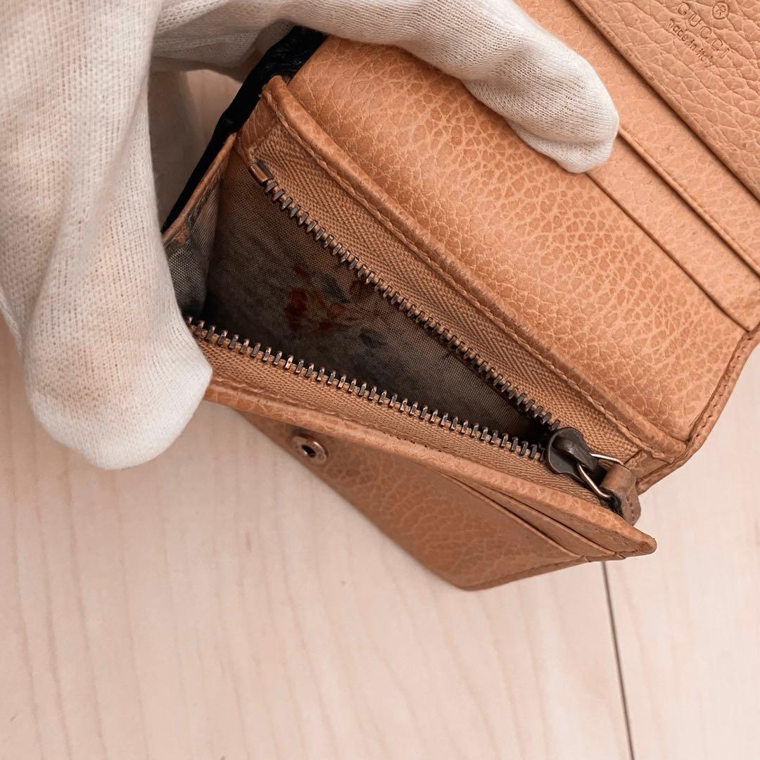 GUCCI 黒 リボンモチーフ 二つ折り財布