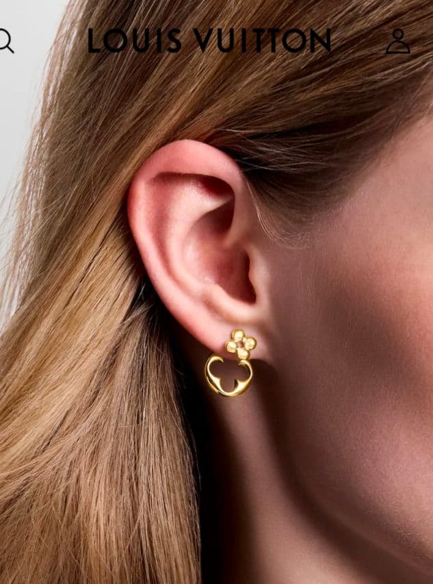 【八商品】　LOUIS VUITTON ピアス LV フラワーグラム