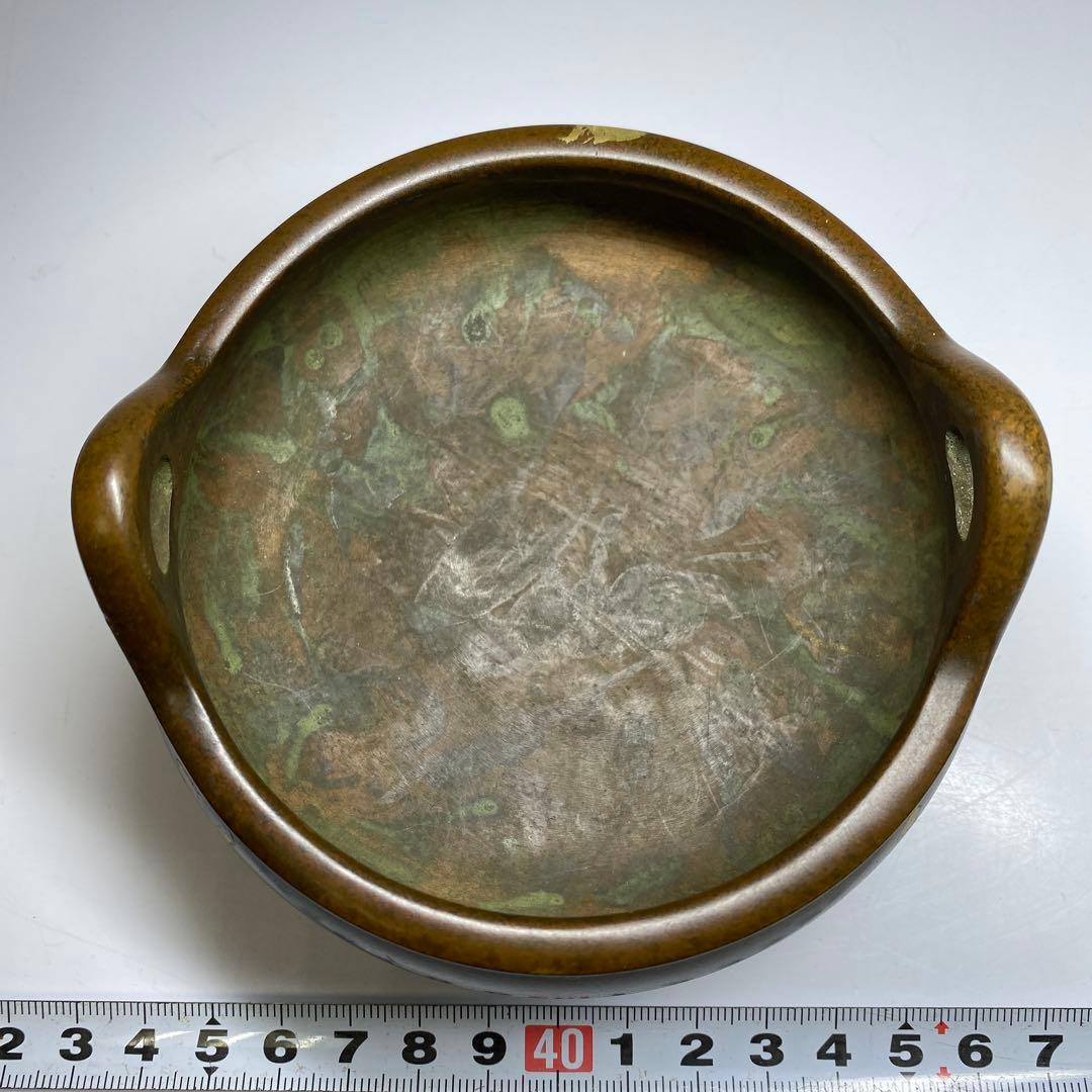 中国古玩　大明宣徳年製　古銅香炉　906g 東Y7-0307☆2Fトトカエ