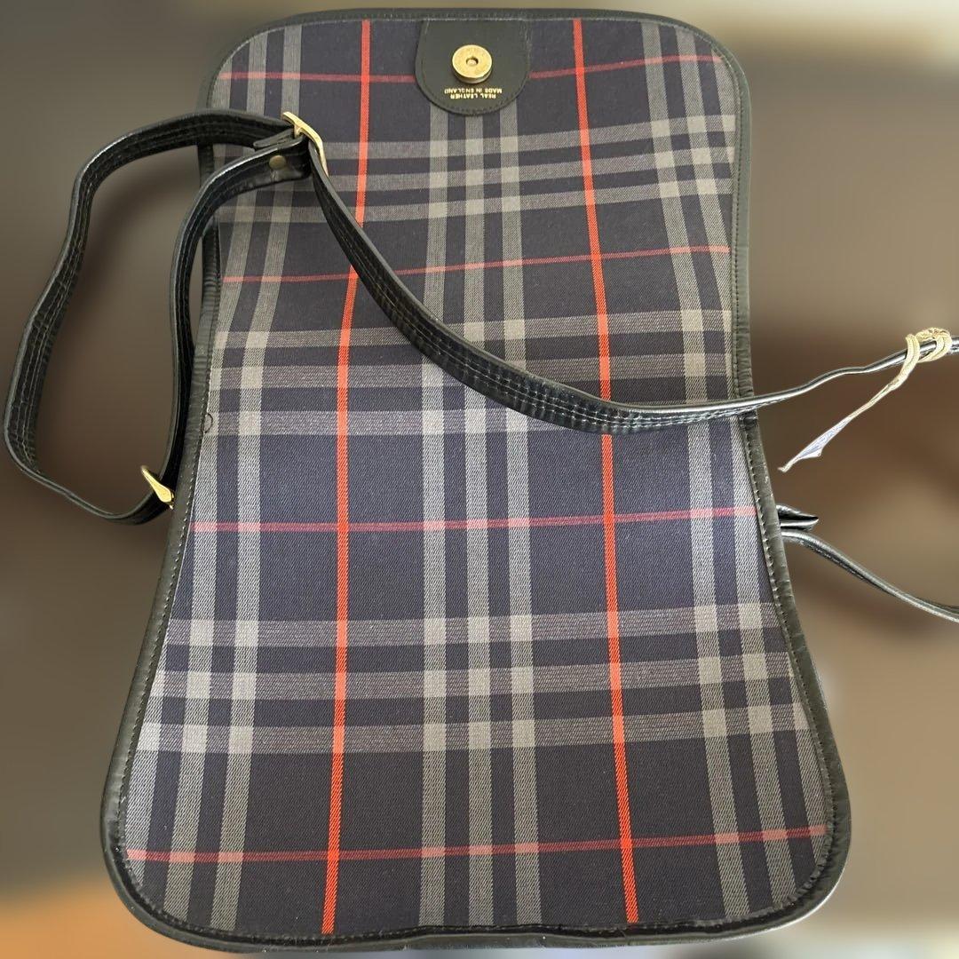 Burberry's チェック柄 本革 ショルダーバッグ